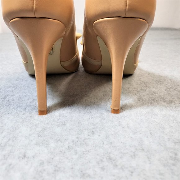 * So Me Nude Pump With A Bow On Vamp & 3 1/2 Inch Heel - Picture 5 of 8